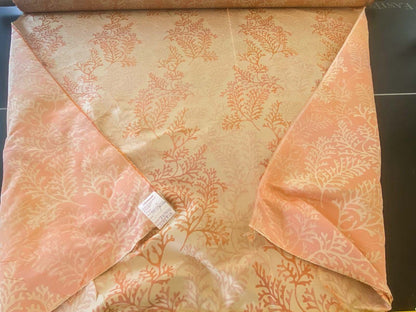 By yard Scalamandre Corail Grey Watkins Tahitian Sunset Orange Peach Coral Pink Cream MSRP USD 136/y