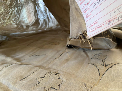 Scalamandre Grey Watkins Orissa Semi Sheer Pewter Silk Double Organza Damask Tulip Wildflower MSRP USD 212/Y