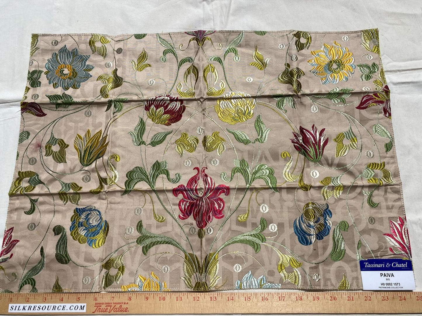 Tassinari and Chatel Scalamandre Paiva Bis Beige Floral Historic MSRP USD 2268/y