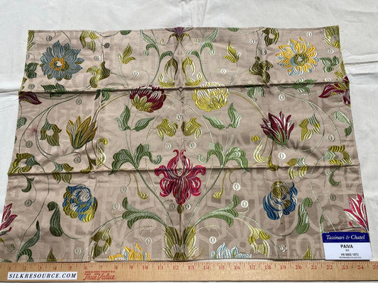 Tassinari and Chatel Scalamandre Paiva Bis Beige Floral Historic MSRP USD 2268/y