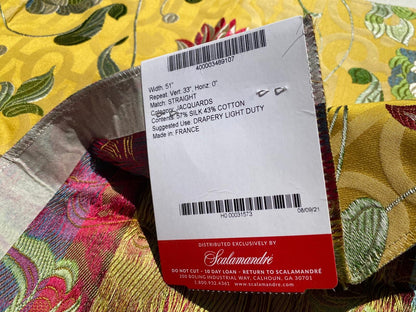 Tassinari and Chatel Scalamandre Paiva Jaune Yellow Floral Historic MSRP USD 2094/y  Special Order