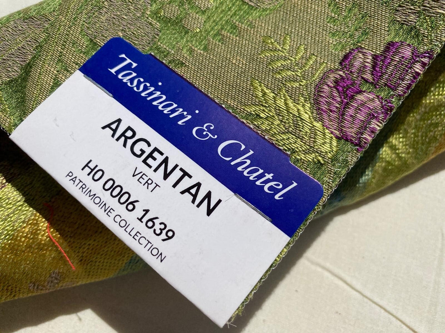 Tassinari and Chatel Scalamandre Argentan Vert Green Lampas Floral Historic Large Pattern MSRP USD 952/y  Special Order