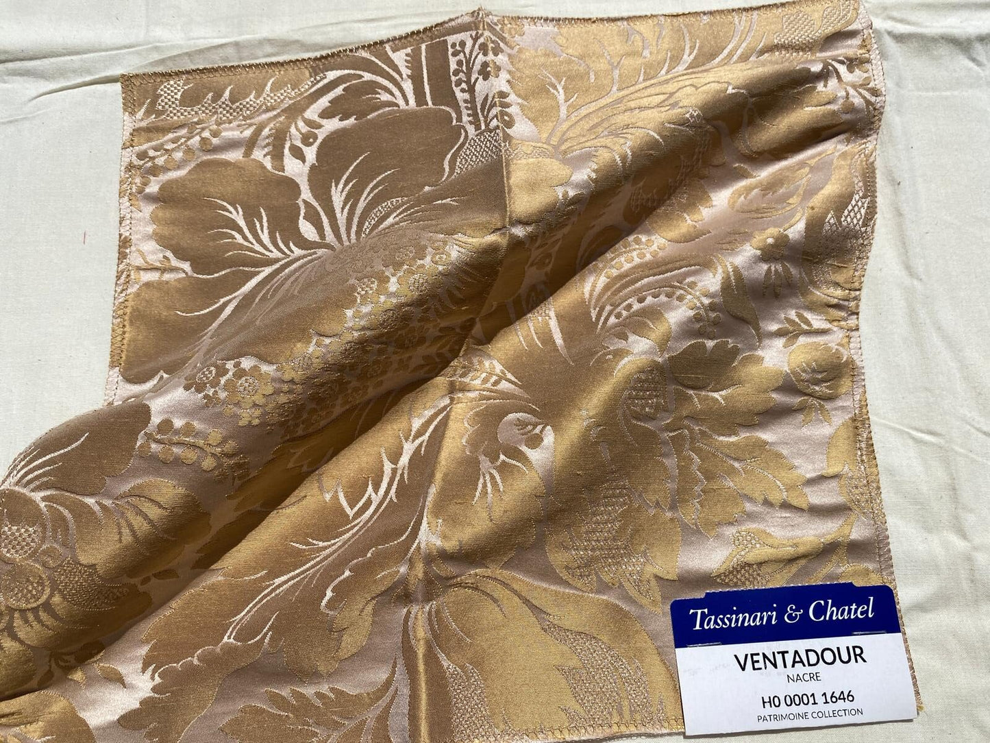 Tassinari and Chatel Scalamandre Ventadour Nacre Brown Silk Damask Floral Historic Renaissance MSRP USD 1794/y  Special Order