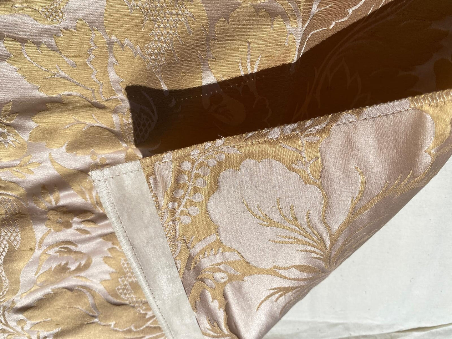 Tassinari and Chatel Scalamandre Ventadour Nacre Brown Silk Damask Floral Historic Renaissance MSRP USD 1794/y  Special Order