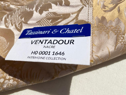 Tassinari and Chatel Scalamandre Ventadour Nacre Brown Silk Damask Floral Historic Renaissance MSRP USD 1794/y  Special Order