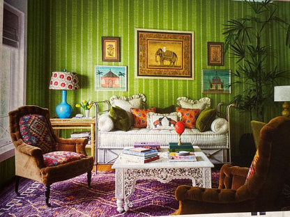 Coraggio Textile Fabric 3yard from Italy Highest Quality Silk Stripe Green Gold Renaissance MSRP USD 300+/yard