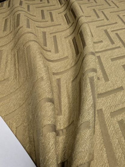 Lee Jofa Nehri Silk Chenille Ochre Herringbone Gold Purple chevron MSRP USD236/y