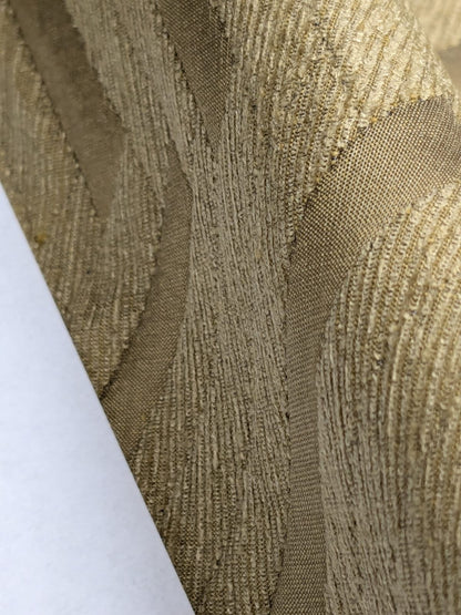 Lee Jofa Nehri Silk Chenille Ochre Herringbone Gold Purple chevron MSRP USD236/y