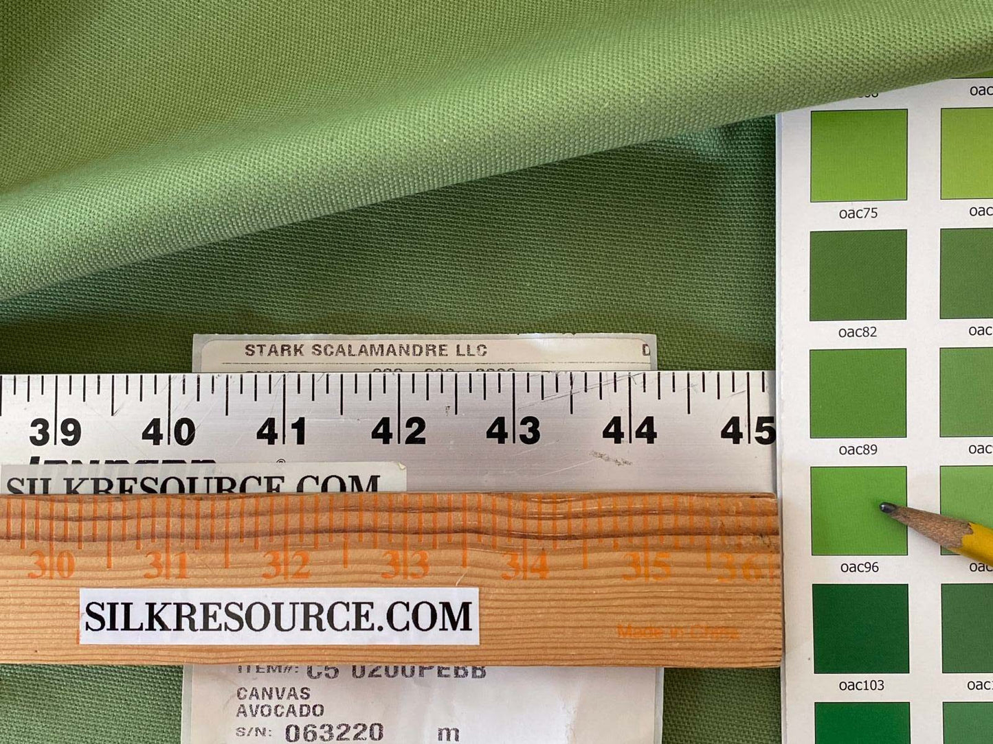 Scalamandre Canvas Avocado Green Cotton Canvas Medium Weight Made in US MSRP USD 69/Y