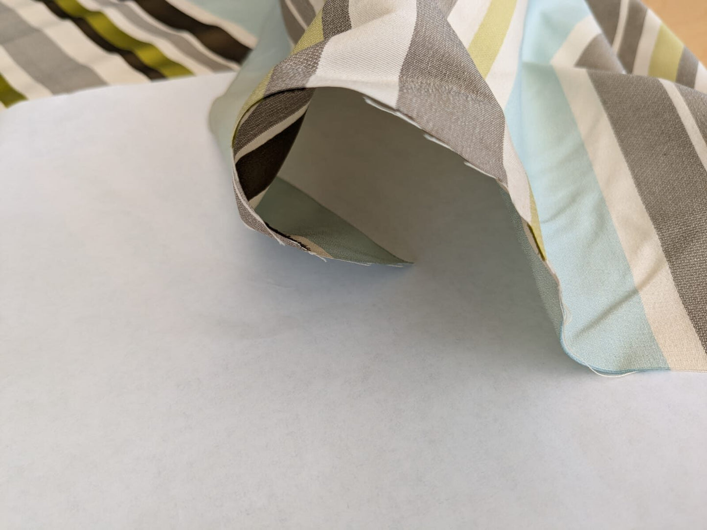 Scalamandre Tango Aqua/Multi Blue Green Rainbow Stripe 100% Silk Jacquard MSRP USD 324/y