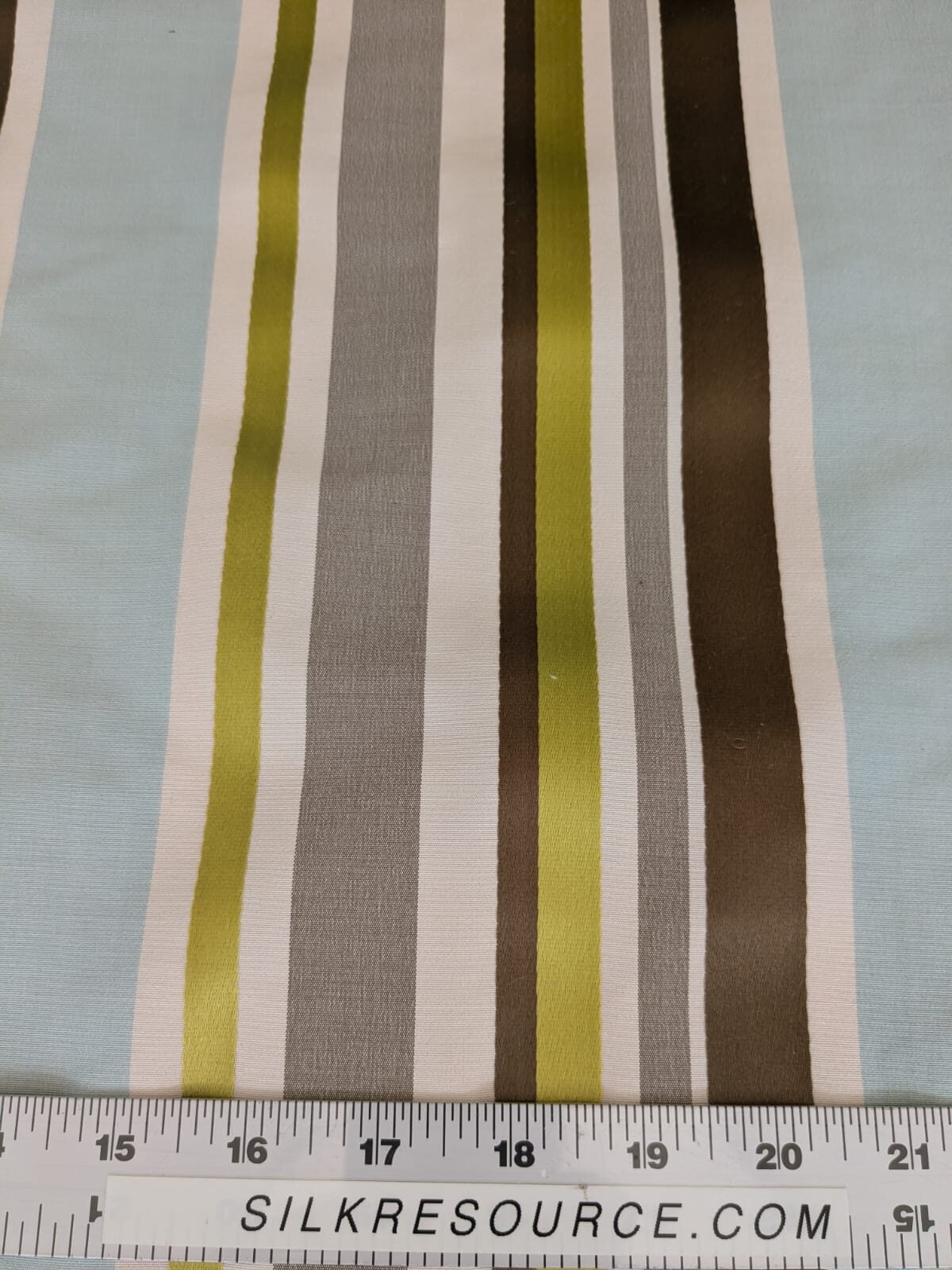 Scalamandre Tango Aqua/Multi Blue Green Rainbow Stripe 100% Silk Jacquard MSRP USD 324/y