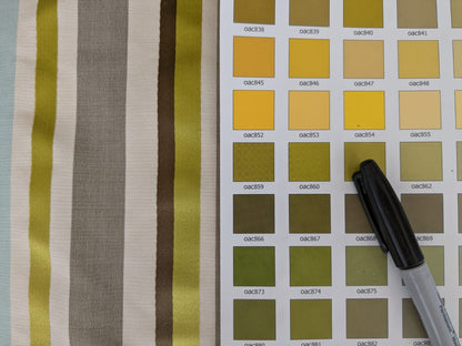 Scalamandre Tango Aqua/Multi Blue Green Rainbow Stripe 100% Silk Jacquard MSRP USD 324/y