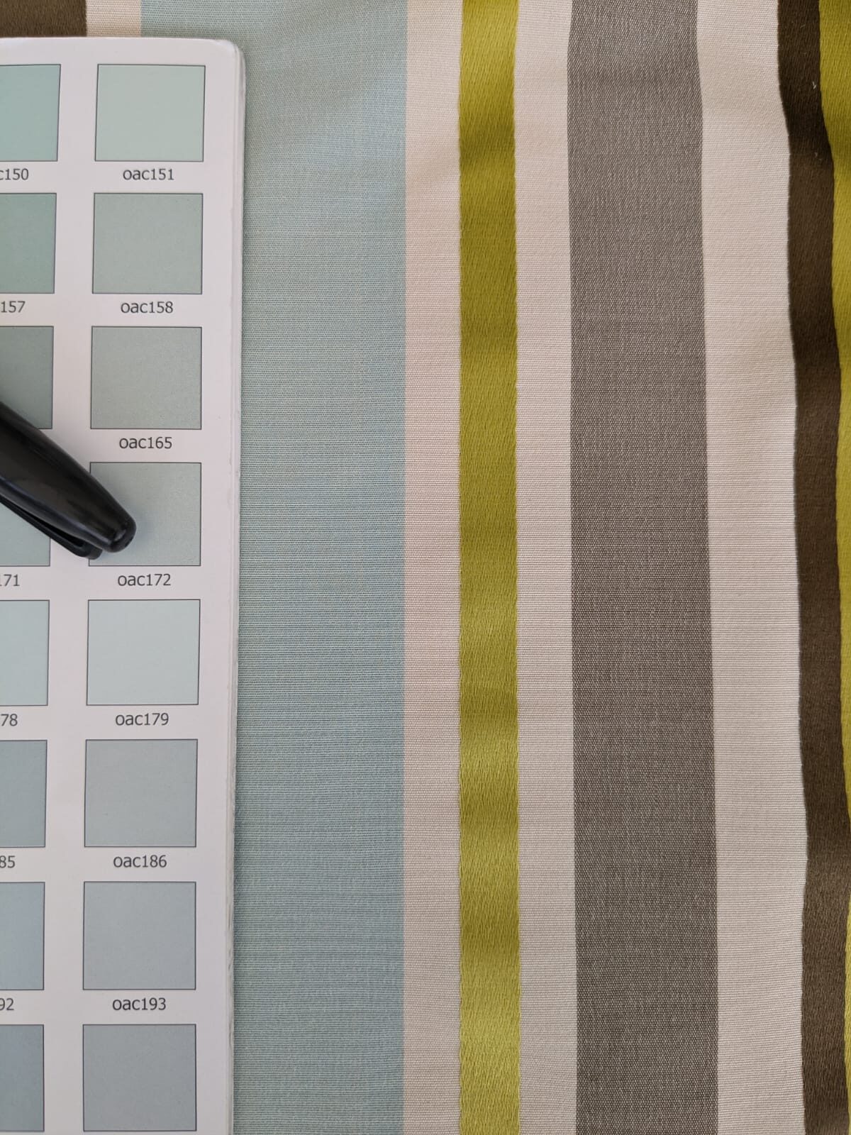 Scalamandre Tango Aqua/Multi Blue Green Rainbow Stripe 100% Silk Jacquard MSRP USD 324/y