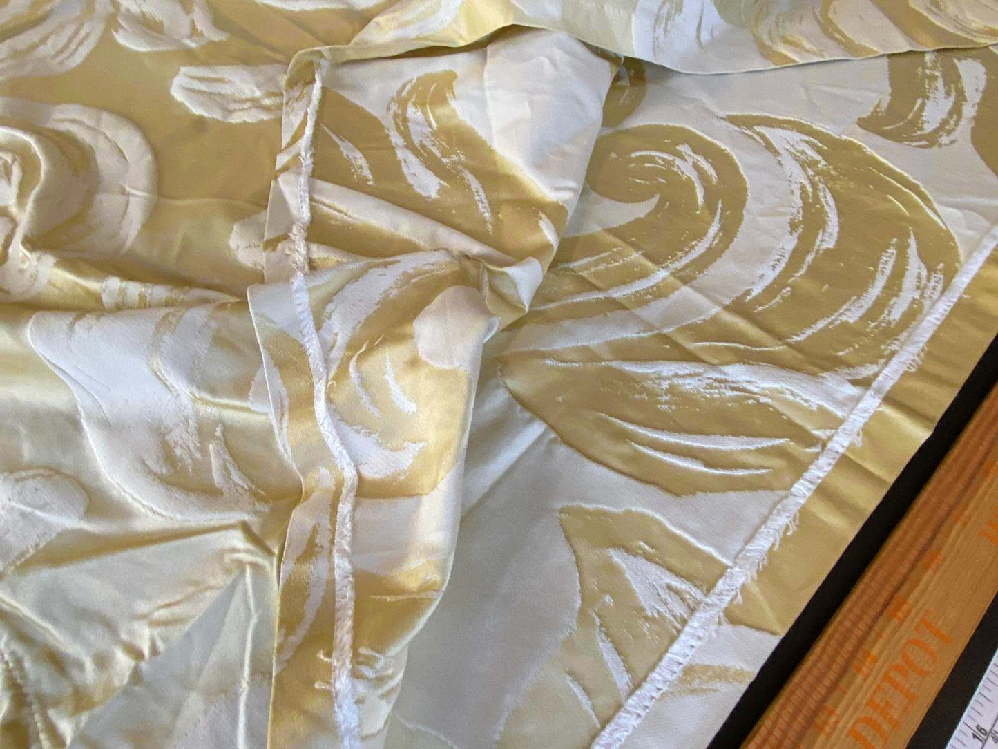 35 Berkbox65 Scalamandre Fonthill Duquette in Meringue Light Banana Yellow 2.4yards x 58"Wide