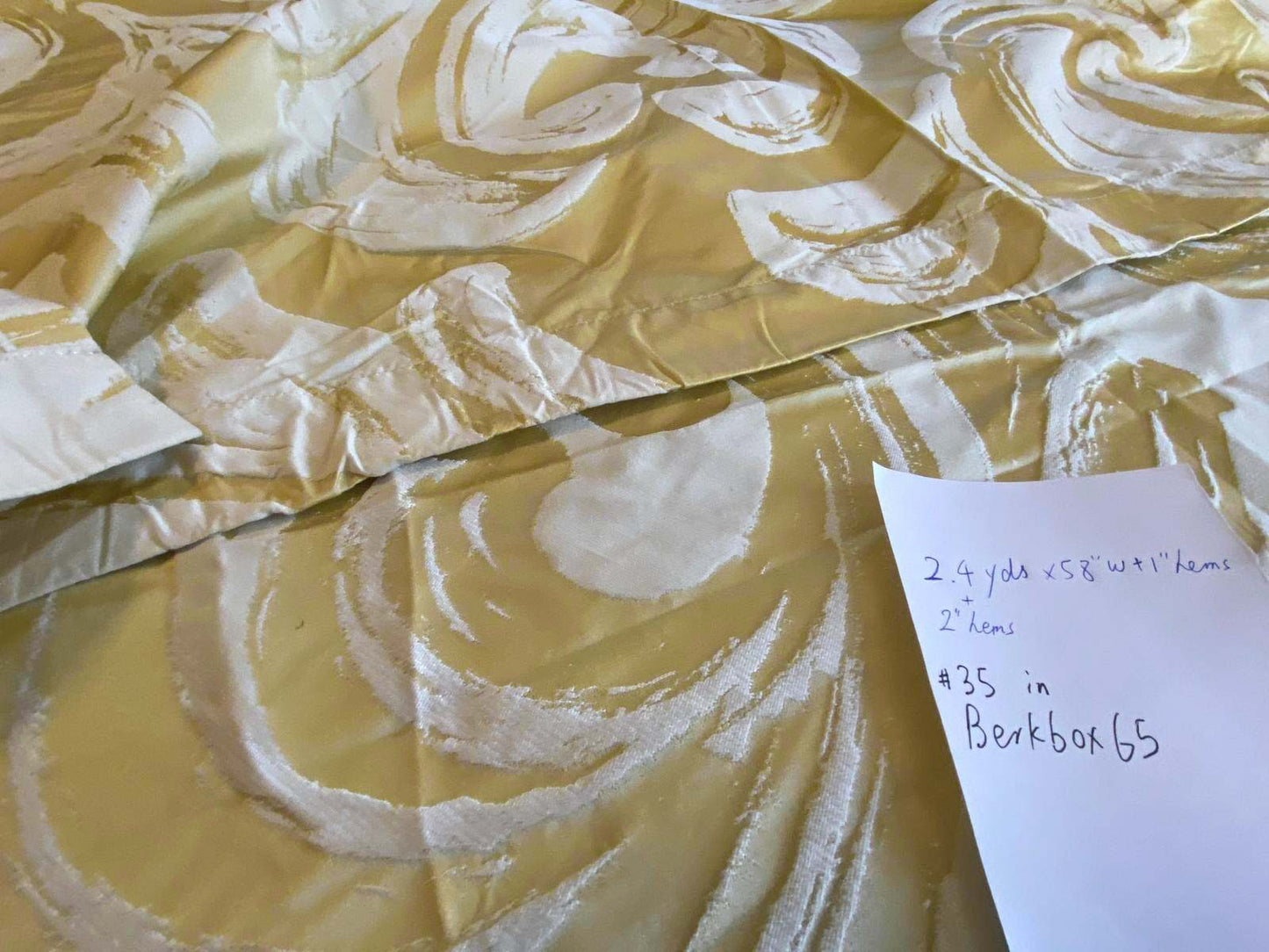 35 Berkbox65 Scalamandre Fonthill Duquette in Meringue Light Banana Yellow 2.4yards x 58"Wide