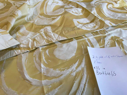 35 Berkbox65 Scalamandre Fonthill Duquette in Meringue Light Banana Yellow 2.4yards x 58"Wide