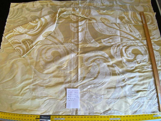 36 Berkbox65 Scalamandre Fonthill Duquette in Meringue Light Banana Yellow 2.3yards x 61"Wide MSRP USD 284/y