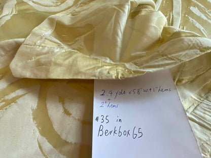 35 Berkbox65 Scalamandre Fonthill Duquette in Meringue Light Banana Yellow 2.4yards x 58"Wide