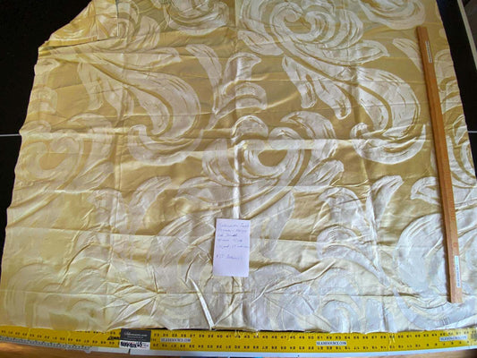 37 Berkbox65 Scalamandre Fonthill Duquette in Meringue Light Banana Yellow 1.35yards x 59"Wide MSRP USD 284/y