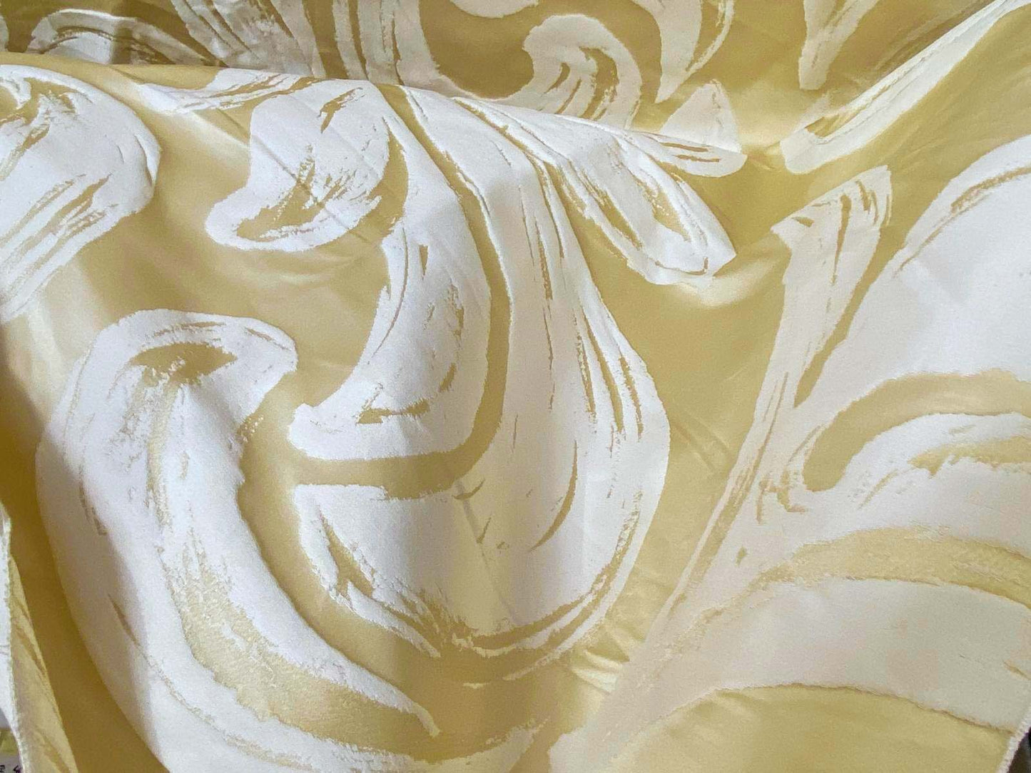 36 Berkbox65 Scalamandre Fonthill Duquette in Meringue Light Banana Yellow 2.3yards x 61"Wide MSRP USD 284/y