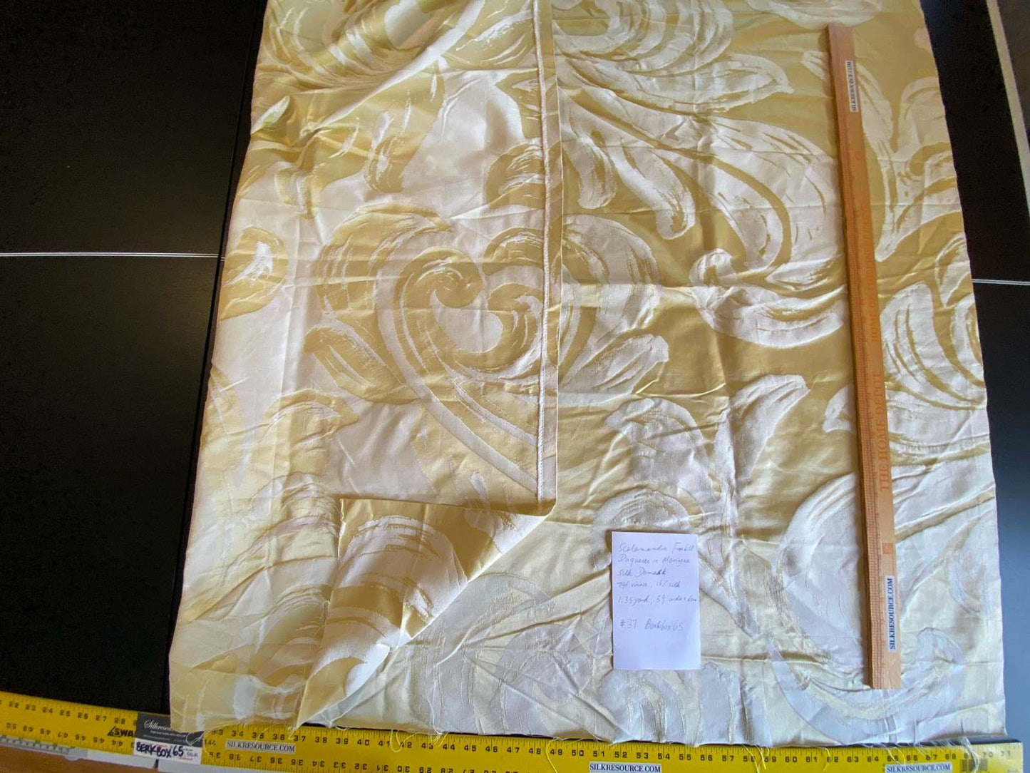 37 Berkbox65 Scalamandre Fonthill Duquette in Meringue Light Banana Yellow 1.35yards x 59"Wide MSRP USD 284/y