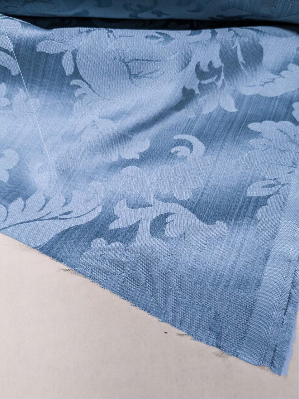 Clarence House Florent Damask Blue Italian Linen Damask Pomegranate Tulip MSRP USD 220/y