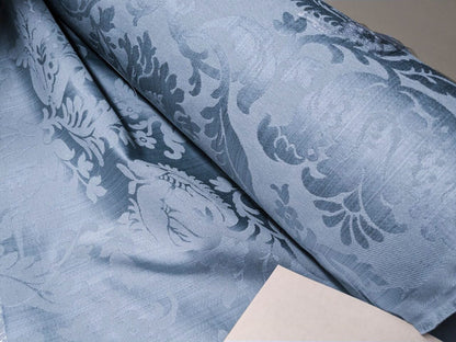 Clarence House Florent Damask Blue Italian Linen Damask Pomegranate Tulip MSRP USD 220/y