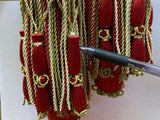Scalamandre Hampton Court Tieback Red Green Cream Tassel MSRP USD 1058