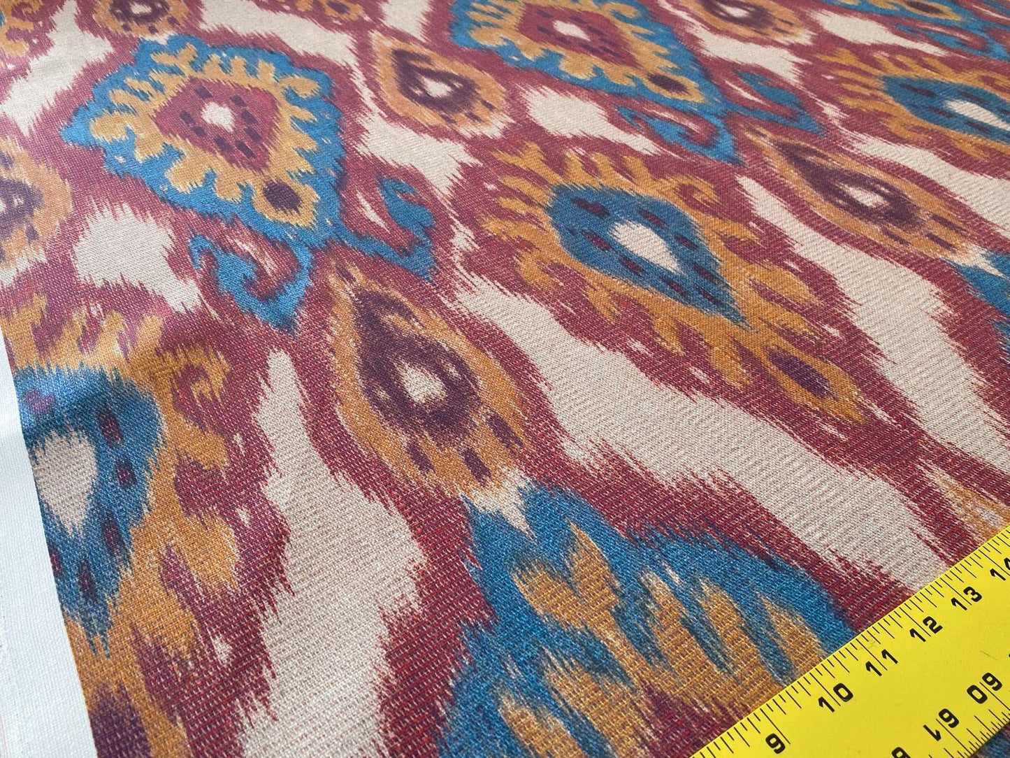 Scalamandre Bhutan Ikat Suzani Red/blue/multi Heavy Cotton MSRP USD 280/Y