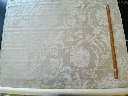 1.58y Brunschwig &amp; Fils Upton Damask Linen Print Oyster White MSRP USD 254/Y