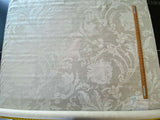 by yard Brunschwig &amp; Fils Upton Damask Linen Print Oyster White on White Heavy