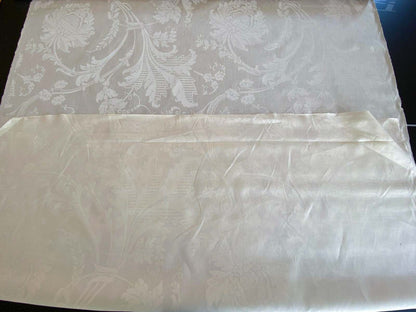 by yard Brunschwig &amp; Fils Upton Damask Linen Print Oyster White on White Heavy