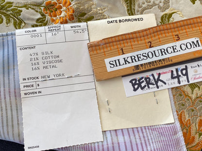 27a Berkbox49 Scalamandre Square Allegra Lampas Beige Floral MSRP USD 796/yard