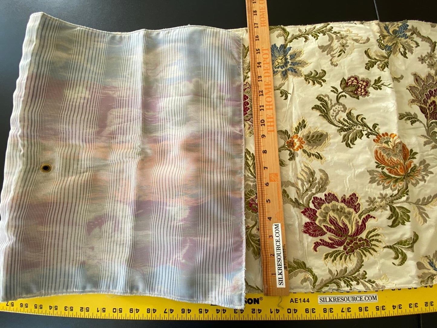 27a Berkbox49 Scalamandre Square Allegra Lampas Beige Floral MSRP USD 796/yard