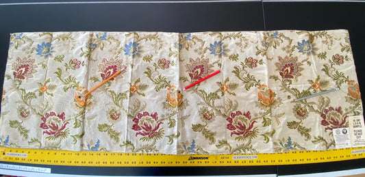 27a Berkbox49 Scalamandre Square Allegra Lampas Beige Floral MSRP USD 796/yard