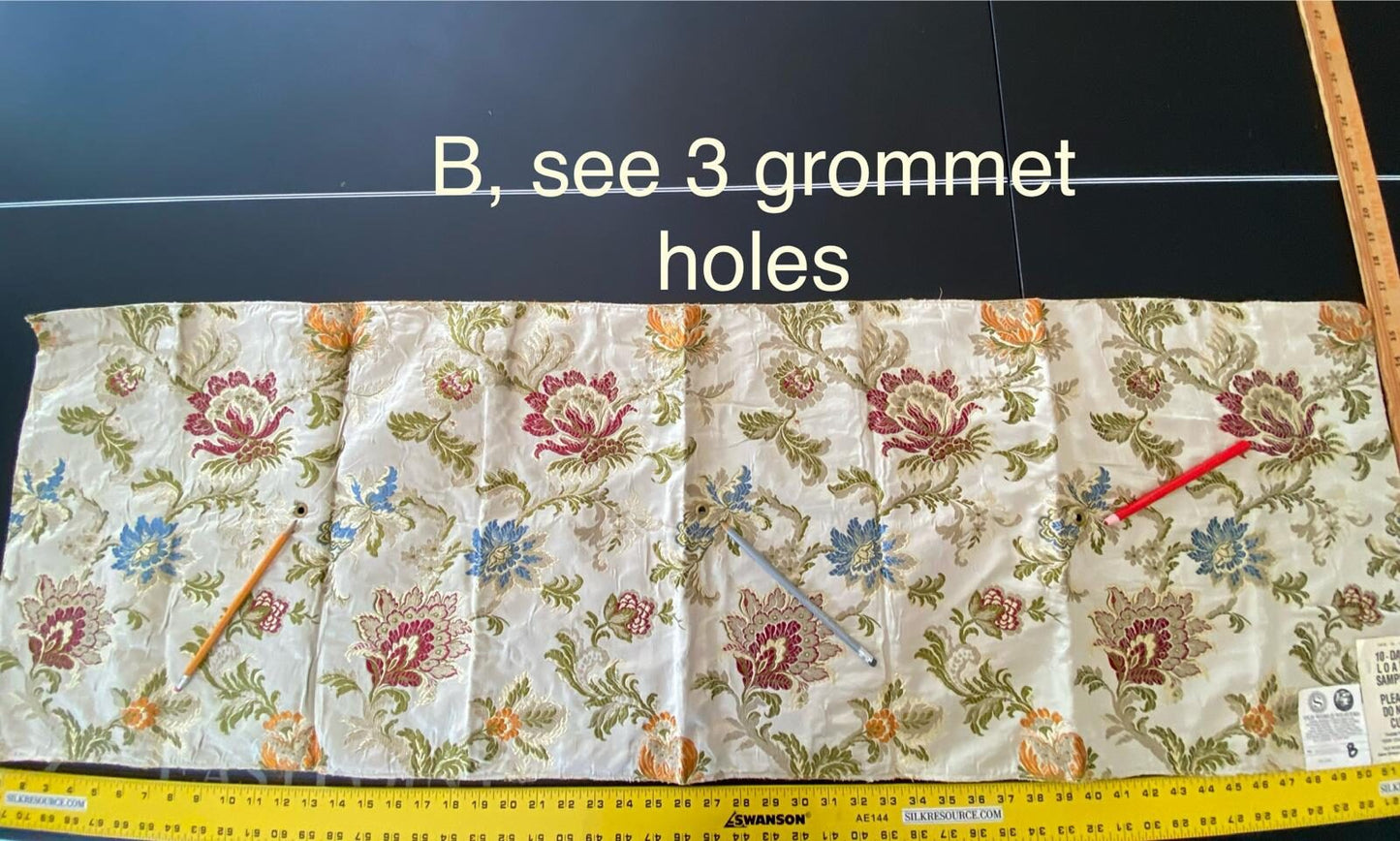 27b Berkbox49 Scalamandre Square Allegra Lampas Beige Floral MSRP USD 796/yard