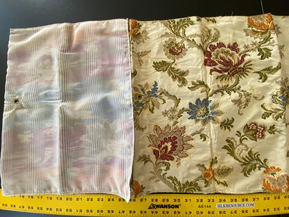 27b Berkbox49 Scalamandre Square Allegra Lampas Beige Floral MSRP USD 796/yard