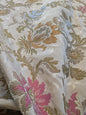 Scalamandre Old World Weavers Allegra Lampas II Candlelight Cream White Brown Blue Pink  Silk  Heavy- By The Yard- MSRP USD 796/Y!