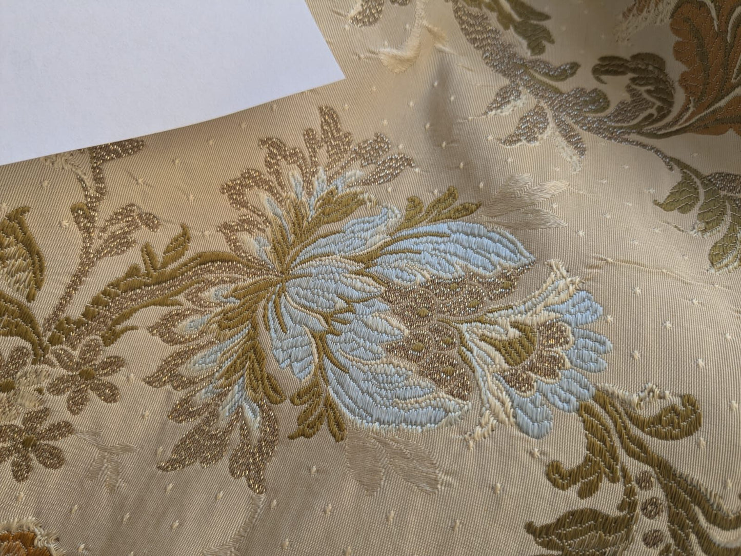 By Yd Scalamandre Old World Weavers Allegra Lampas II Candlelight Silk Oww Heavy MSRP USD 796/Y!