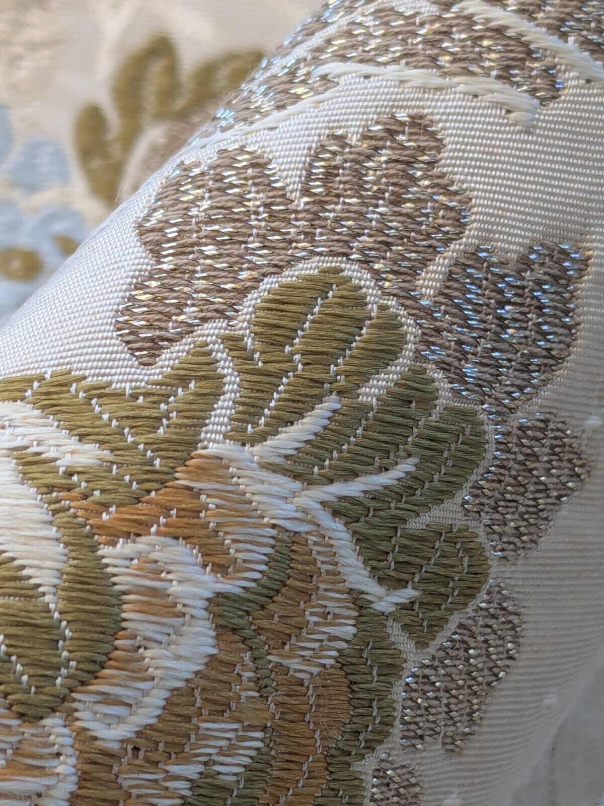 By Yd Scalamandre Old World Weavers Allegra Lampas II Candlelight Silk Oww Heavy MSRP USD 796/Y!