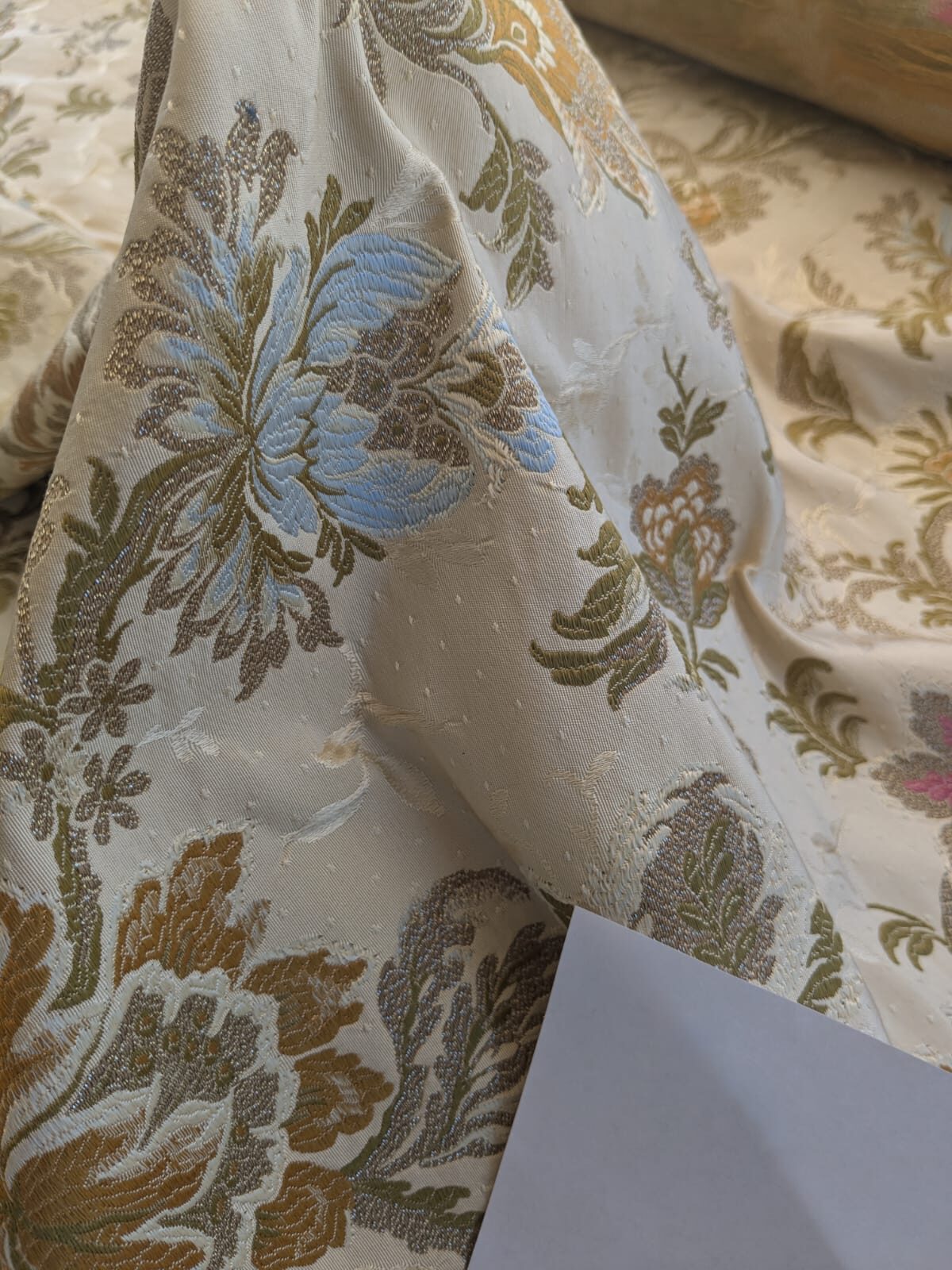 By Yd Scalamandre Old World Weavers Allegra Lampas II Candlelight Silk Oww Heavy MSRP USD 796/Y!