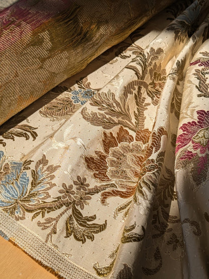 By Yd Scalamandre Old World Weavers Allegra Lampas II Candlelight Silk Oww Heavy MSRP USD 796/Y!