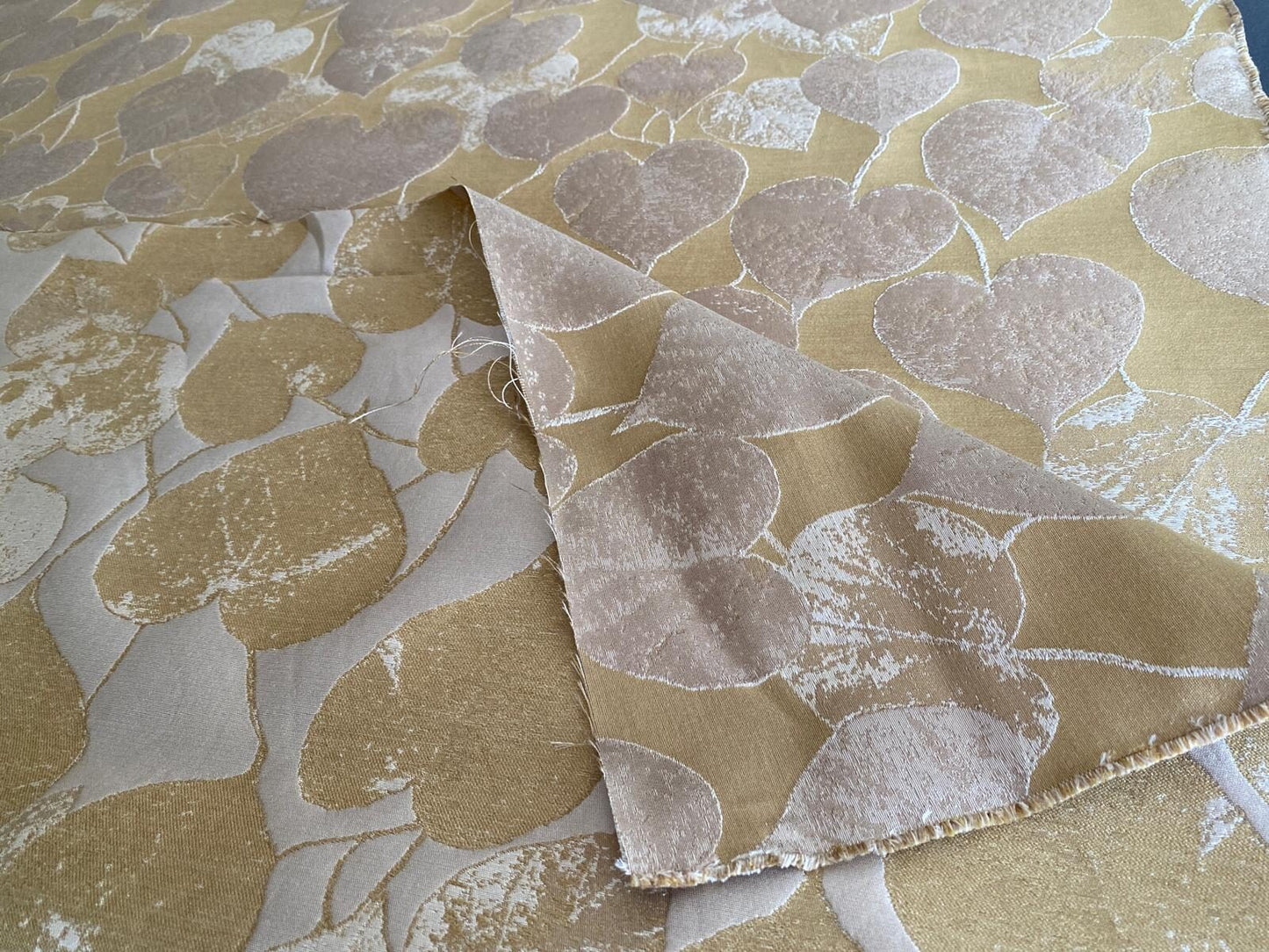 Lee Jofa Mulberry Home Lime Leaves Gold Silk Brocade MSRP USD 290/Y