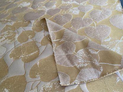 Lee Jofa Mulberry Home Lime Leaves Gold Silk Brocade MSRP USD 290/Y