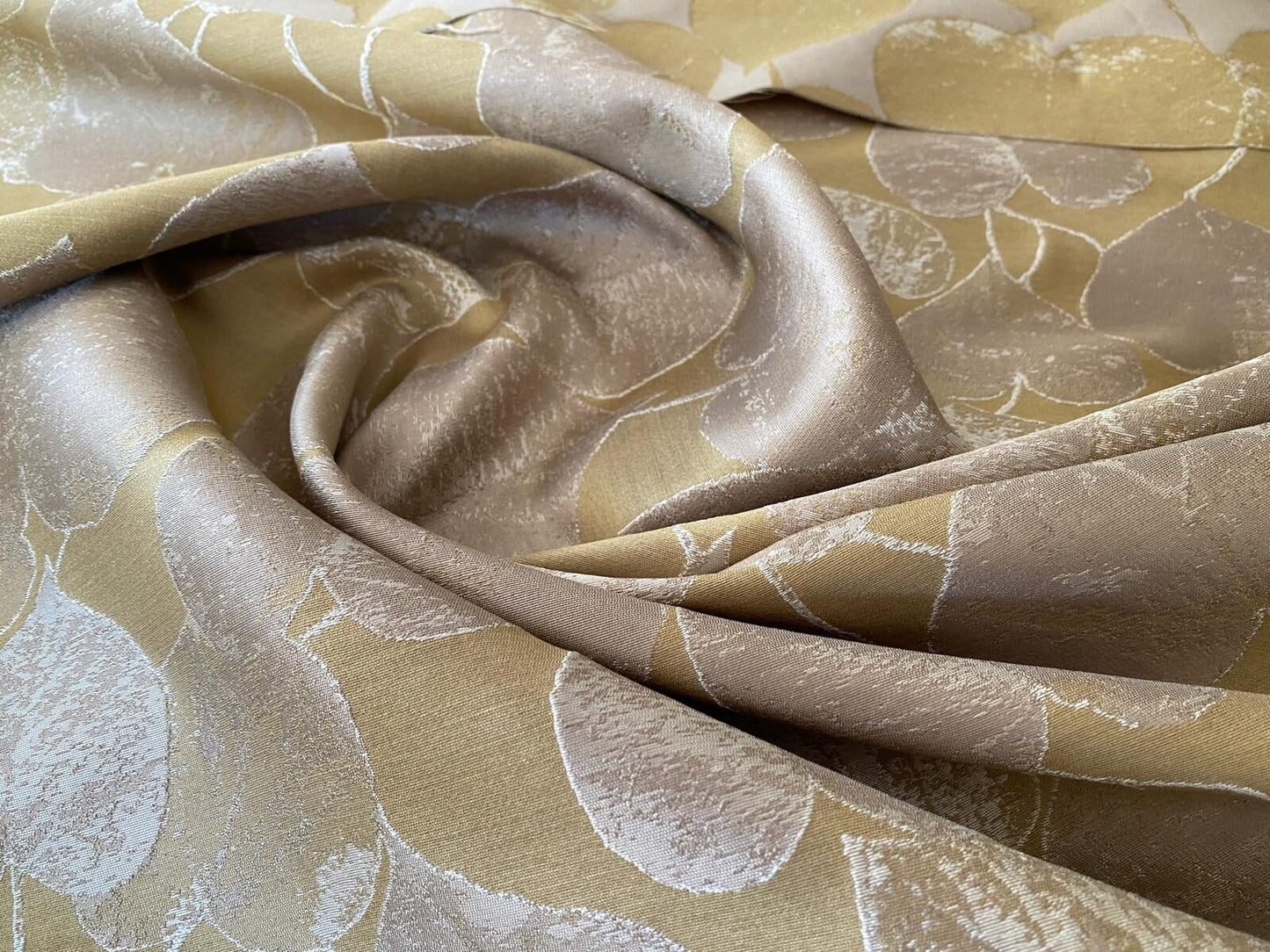 Lee Jofa Mulberry Home Lime Leaves Gold Silk Brocade MSRP USD 290/Y
