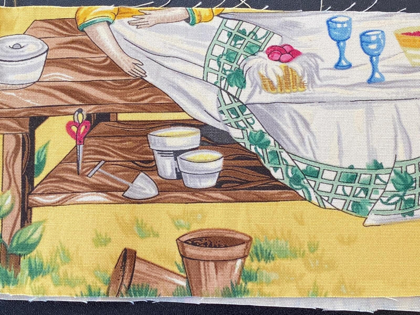 Scalamandre Giardinieri Multi Yellow Monkey Gardening Print MSRP USD 320/Y