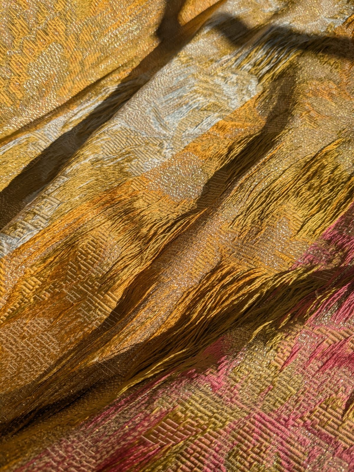 By Yd Scalamandre Old World Weavers Allegra Lampas II Candlelight Silk Oww Heavy MSRP USD 796/Y!