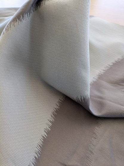 8 EV38 Scalamandre Aldeco Bradley Gray Weave Jacquard Graphic Stripe 27" x 55.5 inches