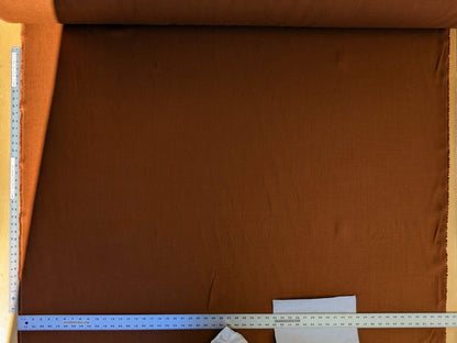 By Yard Lee Jofa Linen Luxe Russet Brown Rust Super Heavy! Belgium MSRP USD113/Y