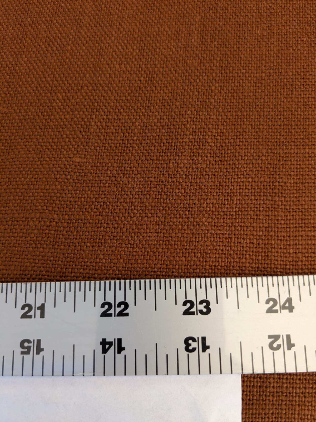 By Yard Lee Jofa Linen Luxe Russet Brown Rust Super Heavy! Belgium MSRP USD113/Y